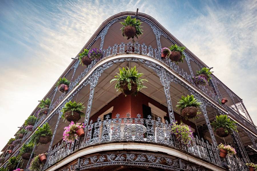 Balcony in the French Quarter in New Orleans