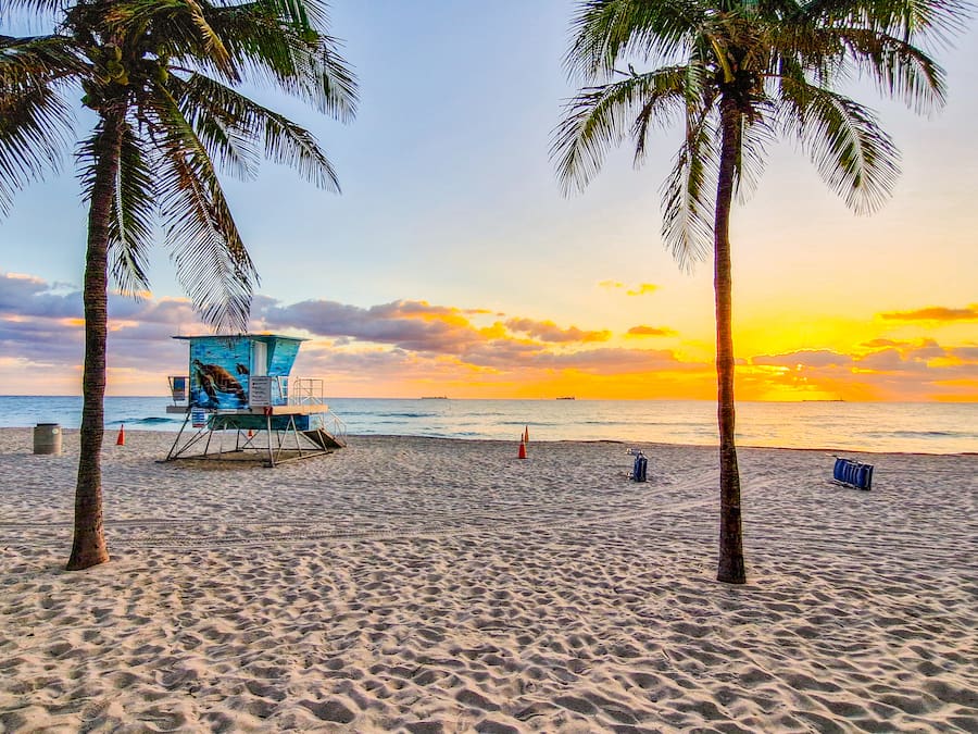 Sunrise at Fort Lauderdale, Las Olas