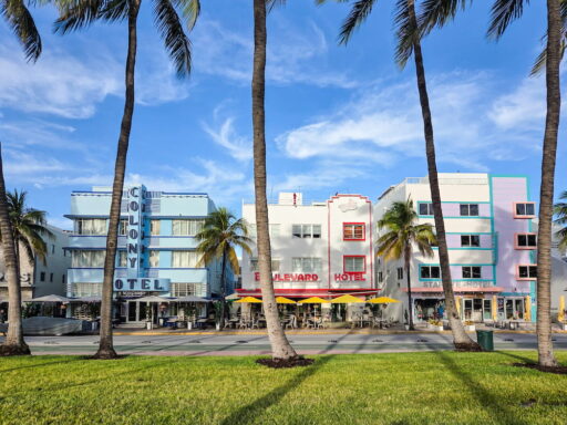 Hotels on famous Ocean Drive in Miami Beach