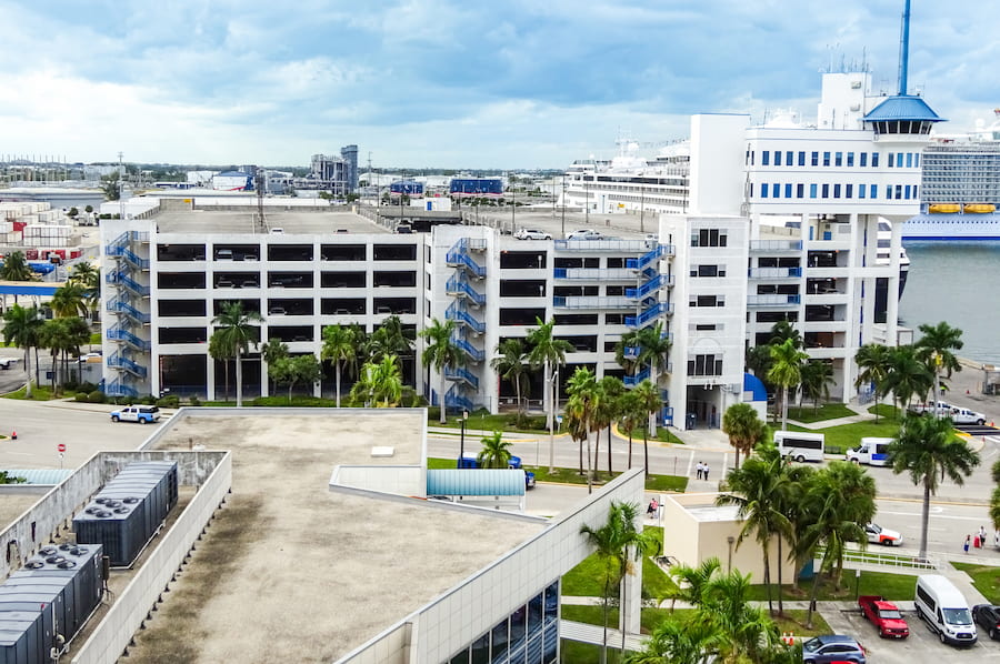 Cruise parking garage at Port Everglades