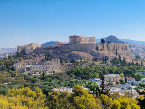 View of Parthenon and Acropolis from Philopappos Monument