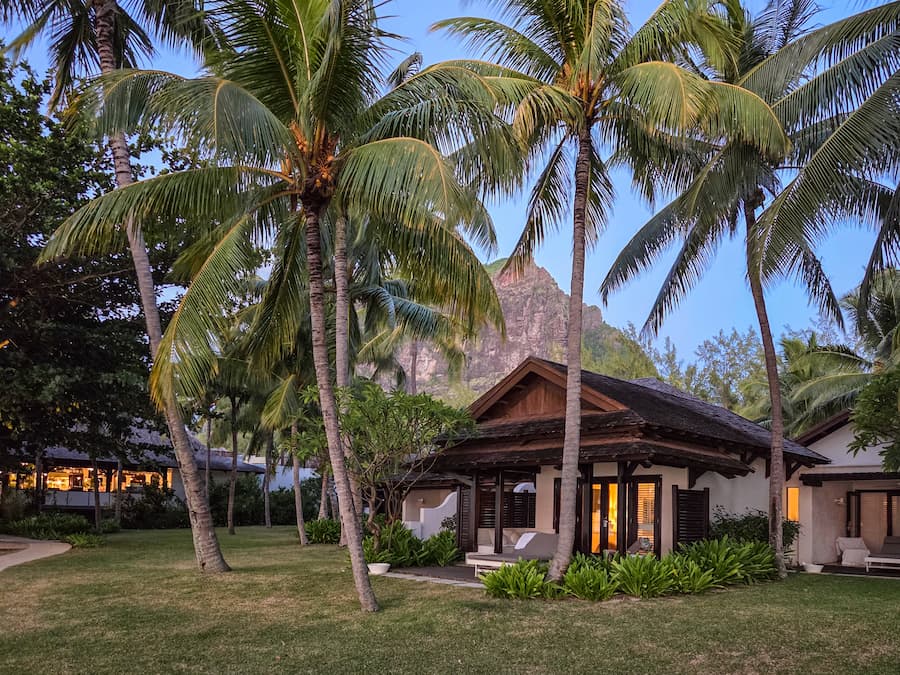 Evening view of suite/room at LUX Le Morne Resort