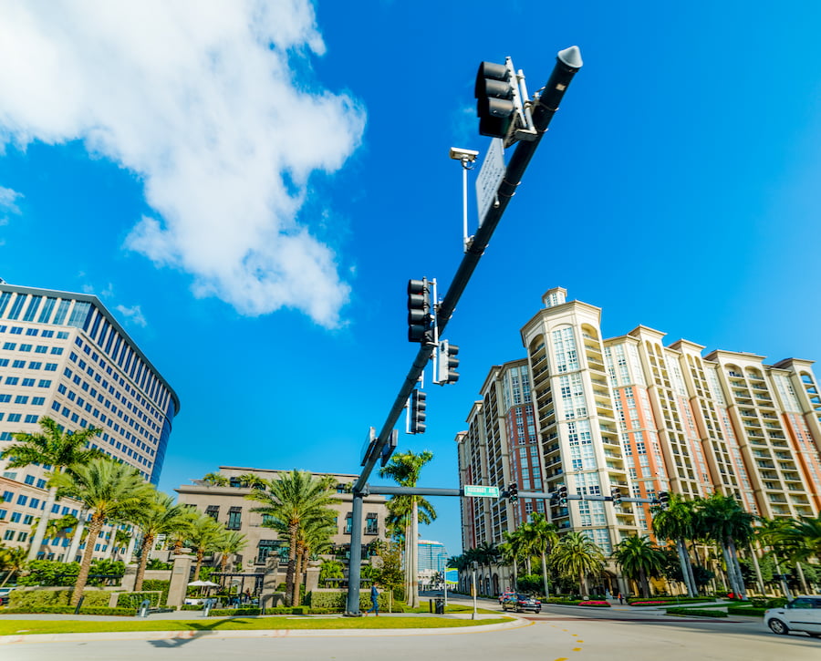 Downtown West Palm Beach in Florida